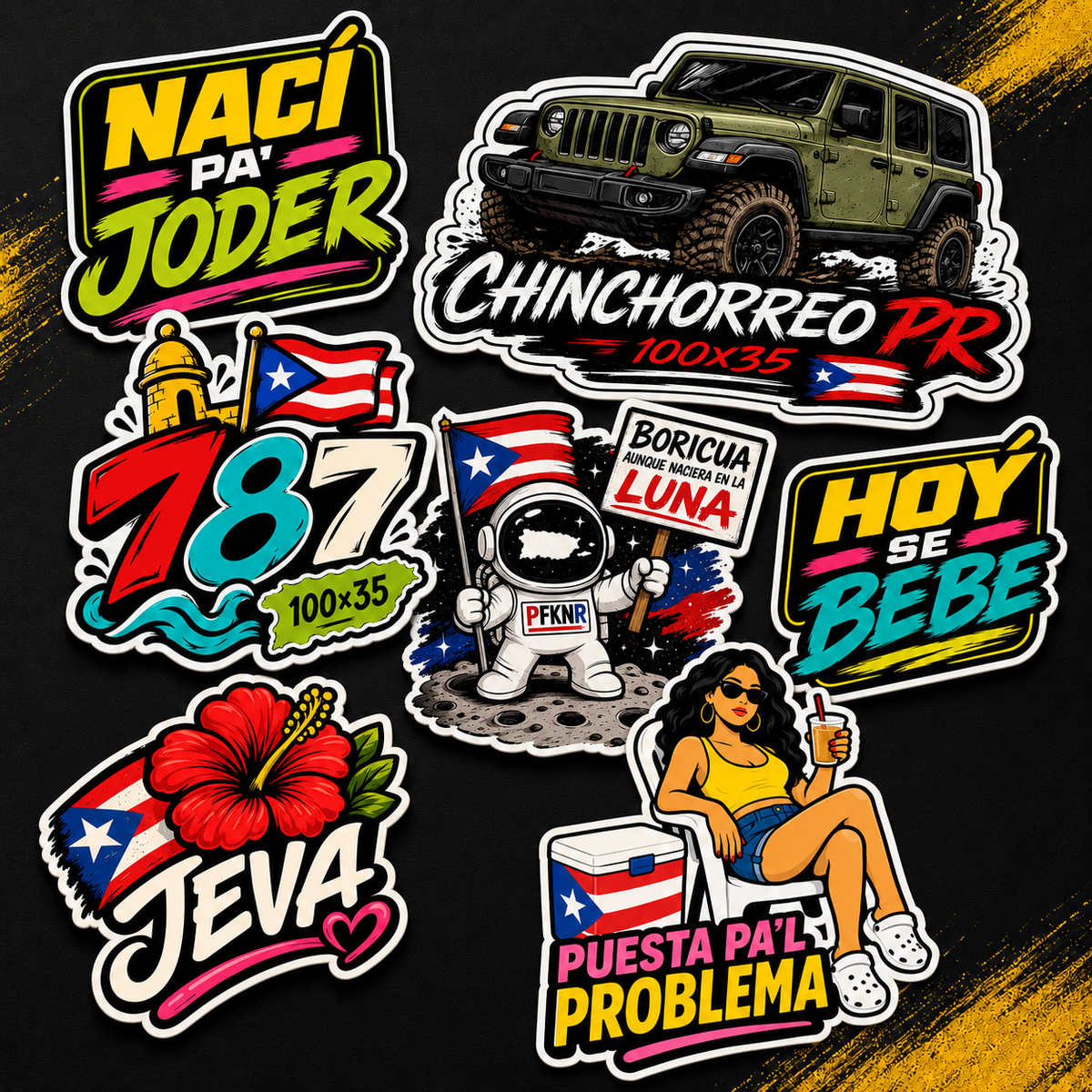 STICKERS BORICUAS