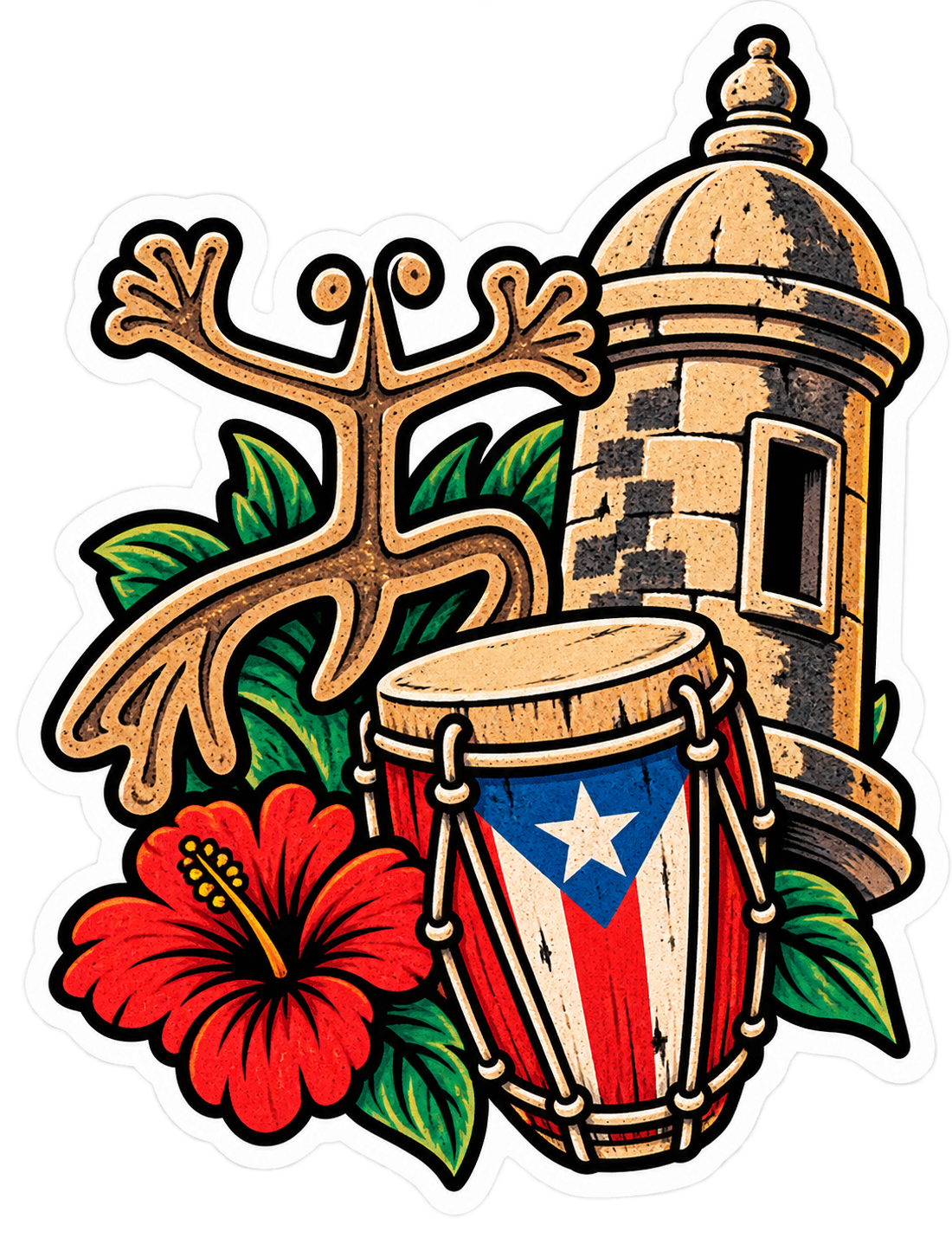 GARITA,CONGA AMAPOLA Y COQUI TAINO